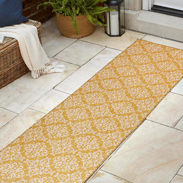 Amora Traditional Mediterranean Tile Design Indoor/Outdoor Area Rug
